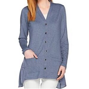 Logo Lounge grey slate knit oversized cardigan Size XXS